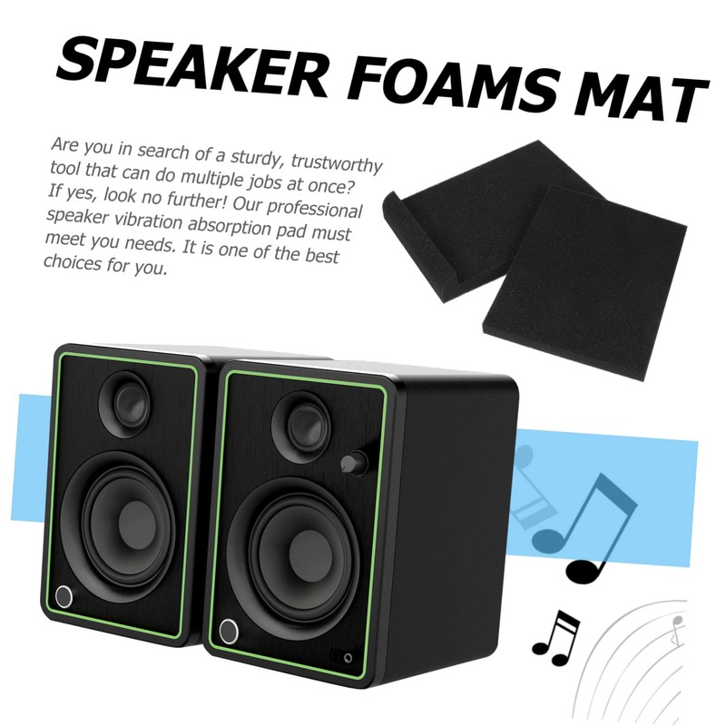 BESPORTBLE 2Pcs Small High Density Speaker Isolation Pads for Enhanced