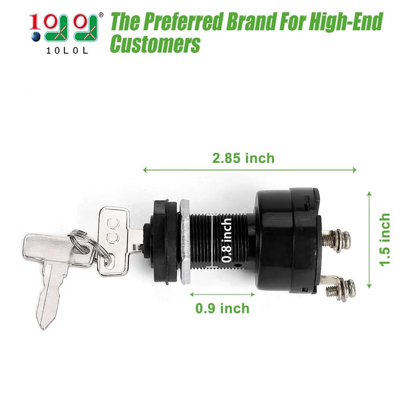 10L0L Starter Ignition Key Switch for Club Car DS 1996-up