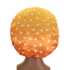 DARO Anime Bonnet with Elastic Soft Band, Satin Fabric Silk Bonnet, Cosplay Shower Cap, Hair Care Bonnet Sleeping Hat, Men/Women's Satin Head Wrap - Colour: Yellow