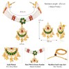 Aheli Gold Plated Rani Pink Green Kundan & Beads Studded