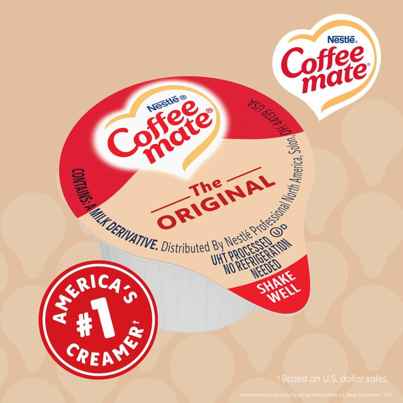 Nestle Coffee mate Coffee Creamer, Original, Liquid Creamer Singles, Non