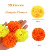 50 Pieces Marigold Flower Heads Bulk Artificial Marigold Flower, Silk