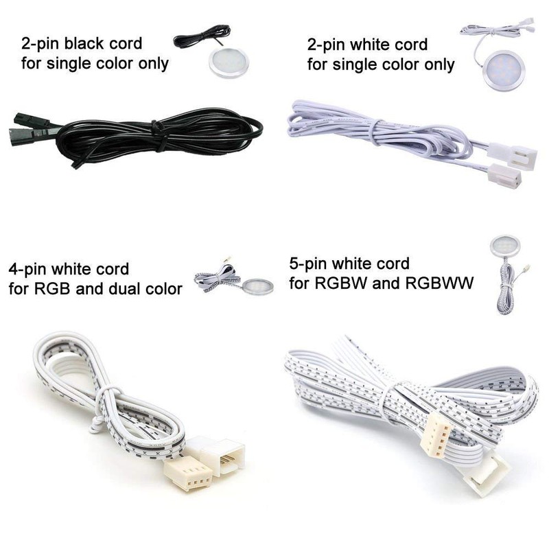 Flexible Extendable Cables for AIBOO LED Under Cabinet Lighting Kit