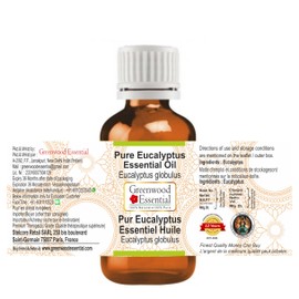 Greenwood Essential Natural Pure Eucalyptus Essential Oil (Eucalyptus Globulus) Natural Pure Therapeutic Quality Steam Distilled 100 ml (3.38 oz)