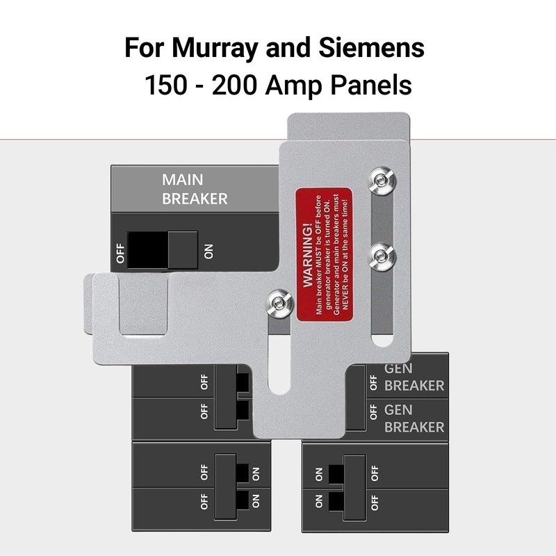 Generator Interlock kit for Siemens or Murray 150 Amp or