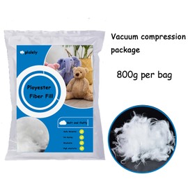 800G/1.7lb Ployester Fiberfill Pillow Stuffing, Soft and Fluff Toy Pillow Stuffing, Warm and Breathable pp Cotton Stuffing for Stuffed Animals Craft
