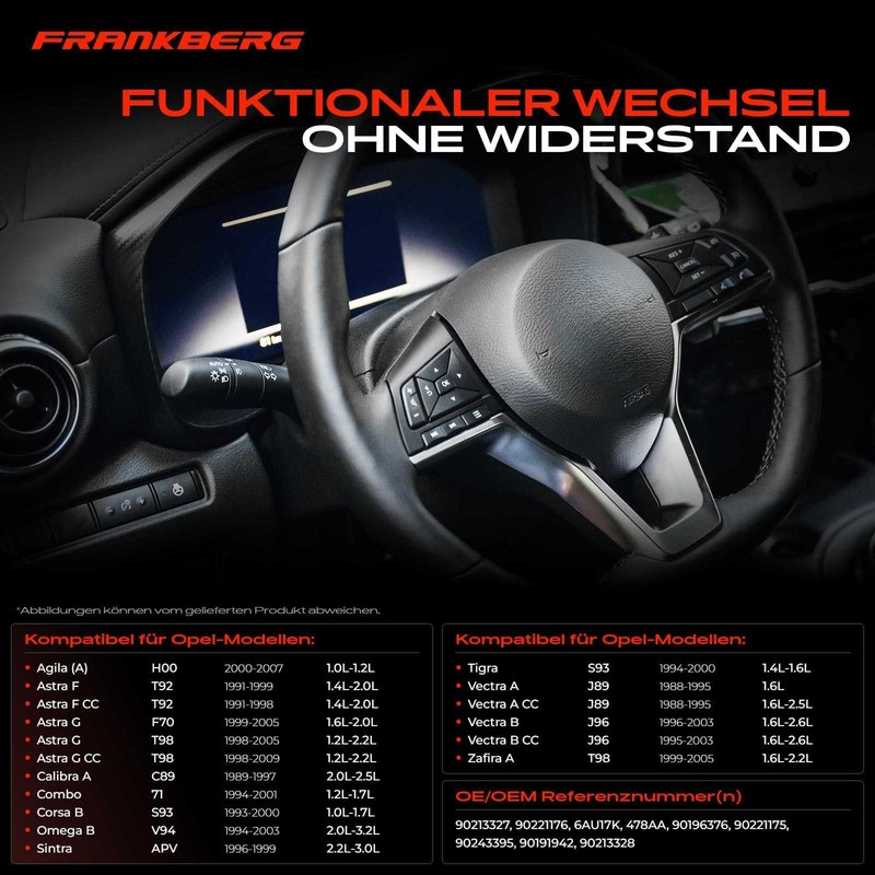 Frankberg Combination Switch Front Steering Column Switch Compatible with Agila