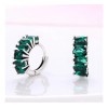 Pendientes De Aro Aretes S925 De Plata Con Circonitas Azule