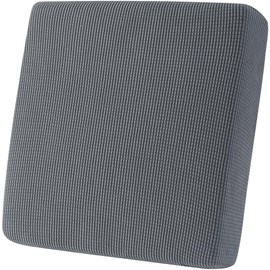 SUBRTEX Super Stretch Chair Cushion Cover, Durable Spandex Couch Cushion Cover Individual Seat Cushion Slipcover, Replacement Cover for Armchair RV Dinette Boat Seat (Small, Light Grey)