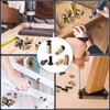 Wavanta 10Pcs M8 x 25mm Furniture Screw Nut Threaded Wood