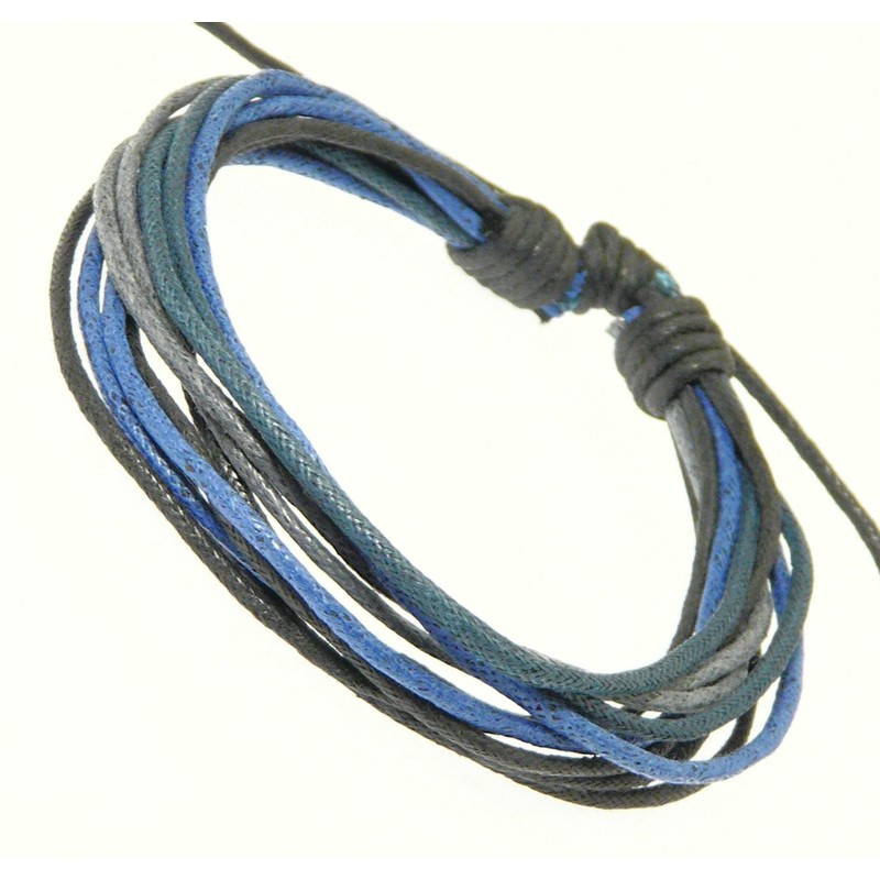benerini Men's Surf Surfer Style Multi-Coloured Cord Bracelet Wristband -