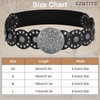 XZQTIVE - Cinturón occidental para mujer, con discos, ajustable, diseño