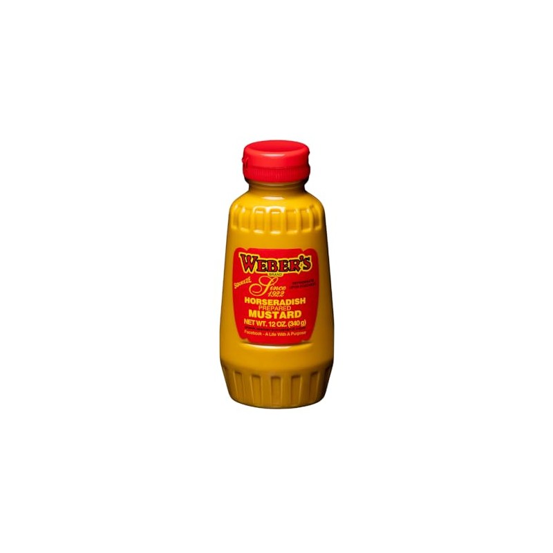 Buffalo's Own Weber's Brand Horseradish Mustard Squeeze Bottle 12oz.