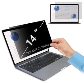PaceBid 14 Inch Privacy Screen Filter for 16:9 Aspect Ratio Laptop/Computer Monitor Anti-scratch Anti-Glare Protector Anti-Spy Protector Film Filter Privacy Widescreen Display (14", 16:9)