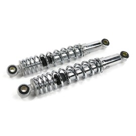 The ROP Shop | (Set of 2) 12" Chrome Shock Absorbers, 450 lbs Total Load & 2" Max Compression