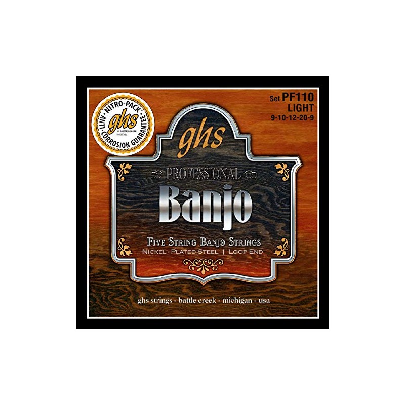 GHS BANJO - Nickel Plated String Set - 5-String -