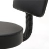 Black Round Shape Plastic Adjustable Salon Stool with Back