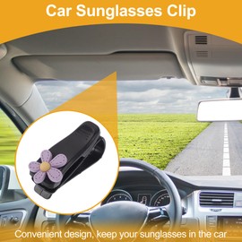 REPAIROCK Car Sunglasses Clip Universal Sun Visor Sunglasses Holder for Car ABS Purple 7x2.5cm 1 Pcs