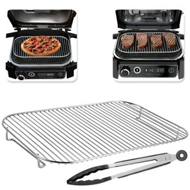 1Pcs Grill Rack for Ninja Woodfire,Stainless Steel Roast Racks Set,Barbecue Cooling Rack,Camping Picnic Grill Accessories,Grill Stand Oven Rack,For Outdoor Smoker Electric Grill Rack OG701 OG751 OG700