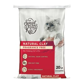 Non-Clumping Unscented Natural Clay Litter, 20 Lbs - This Non-clumping Clay Litter is Fragrance Free and Highly Absorbent to Control Odors Naturally and Keep Your Surroundings Pleasant