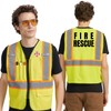 AK A-KSAFETY Fire Rescue L Yellow Security Vest - High