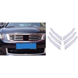 Xtremewarez 6pcs ABS Chrome Center Grille Insert for 2008-2010 Honda Accord 4DR Sedan