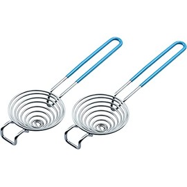 CAMKYDE Separador de Huevos de Grado Alimentario de Acero Inoxidable Separador de Clara y Yema de Huevo, Juego de 2 (Azul)