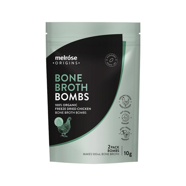 Melrose Origins Bone Broth Bombs (100% Organic Freeze Dried Chicken) x 2 Pack (Net 10g), 2 Pack (Net 10g)
