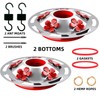 2 Pack Hummingbird Feeder Base Replacement Part Accessories Set -