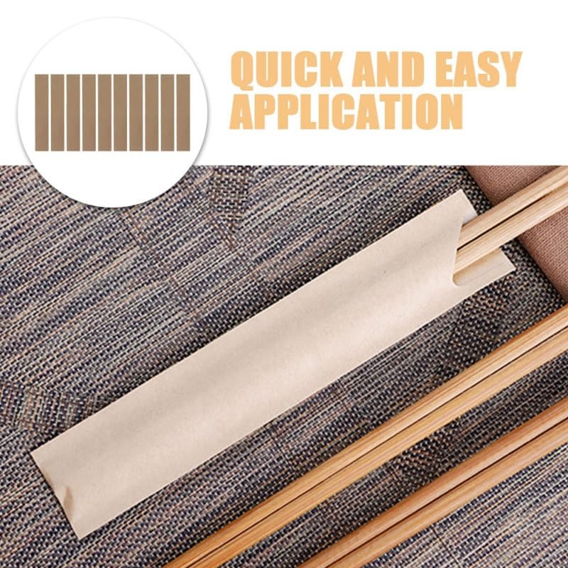 WRITWAA 200 Pieces Paper Chopsticks Set Cutlery Bag Bag Holder