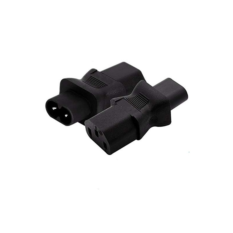 Aofan IEC 320 C8 2Pin Male to C13 3Pin Female