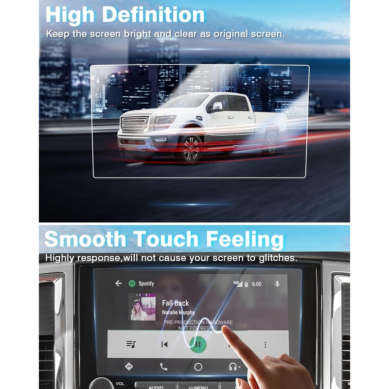 Karltys 2 Pack Screen Protector for Nissan Titan PRO 4X