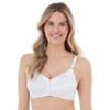 Bestform womens Cotton Wirefree Bra Front Closure, White, 38D US