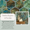 Tenedos HTC163 Green Emerald Hexagon Porcelain Mosaic Tile – Vibrant