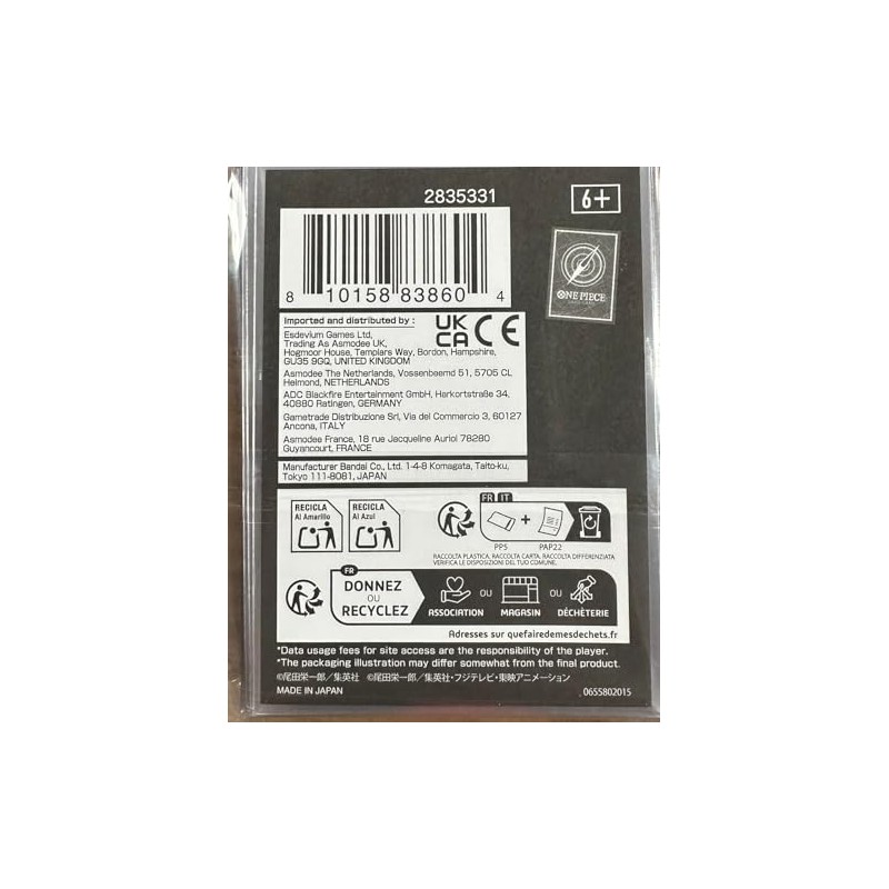 Bandai One Piece Card Game Sleeve Vol. 13 Standard Purple