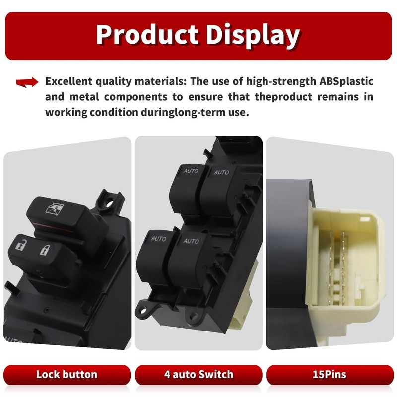 Nakkaa Power Window Switch Automatically Up and Down Driver Side
