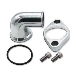 IMOOA 90 Degree Swivel Water Neck Thermostat Housing For Chevy SBC BBC 283 305 350 383 454 502 Polished Aluminum