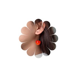 Inateannal Vintage Large Cherry Earrings Red Cherry Dangle Earrings Gold Long Cherry Drop Earrings Cute 3D Cherry Earrings Sweet Cute Fruit Earrings Jewelry for Women
