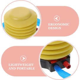 Milisten Bomba de pie para balones Deportivos, Bomba Manual de Mano y pie, Kit 2 Juegos con Manguera, 4 Tapones y 2 extractores para Yoga y Fitness