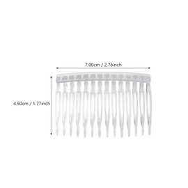 NOLITOY 10Pcs Transparent Plastic Hair Clip Combs for Women Straight Teeth Side Combs Durable Hair Accessories for Daily Use and Special Occasions for Ladies