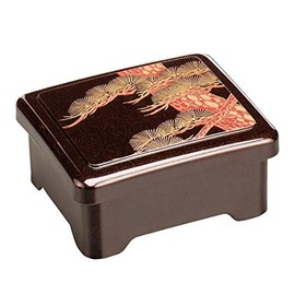 Fukui Craft 5-732-5 Heavy Box, Black, 6.5 x 5.2 x 3.2 inches (16.4 x 13.2 x 8 cm), Eel Bowl, Heat Resistant, Shinko Tsuki Bowl Weight, Nishijiro Matsunai Vermilion