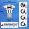 Bathroom Sink Drain Strainer,(2PCS) Pop-up Sink Drain Strainer with Removable