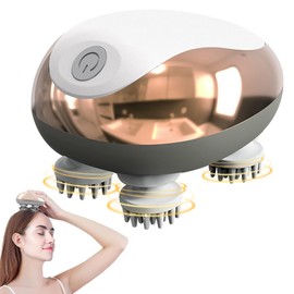 SGZIOO Kopfmassagegerät Elektrisch mit 4 Knetköpfen und Timing Funktion, Kopfmassage Elektrisch, Kopfhaut Massagegerät, Kopf Massage Gerät für Körperentspannung, Haarwachstum, Katzen Streicheln