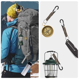 EOTW Paracord Keyring, Lobster Clasp Hook, D Ring Lanyard, Keyring for Motorcycle, Car, Camping, Hiking, Men, Women, Children, 1 Camouflage