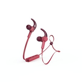 Hama Bluetooth® Kopfhörer Connect (In-Ear), Wireless, binaural, Bluetooth, 20-20.0000 Hz (Bandbreiten von Mikrofon und Kopfhörer), Mikrofon, Ohrbügel, Flachkabel rot