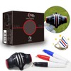 Golf Ball Line Marker Tool Kit Set. 360 Degree 3-Line
