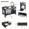 LININYHAO 3 in 1 Height Adjustable Baby Playard, Foldable Nursery