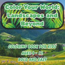 Color Your World: Landscapes and Beyond - Big and Bold Coloring Book: The Natural World: A Coloring Adventure through Trees, Flowers, and Landscapes for Kids