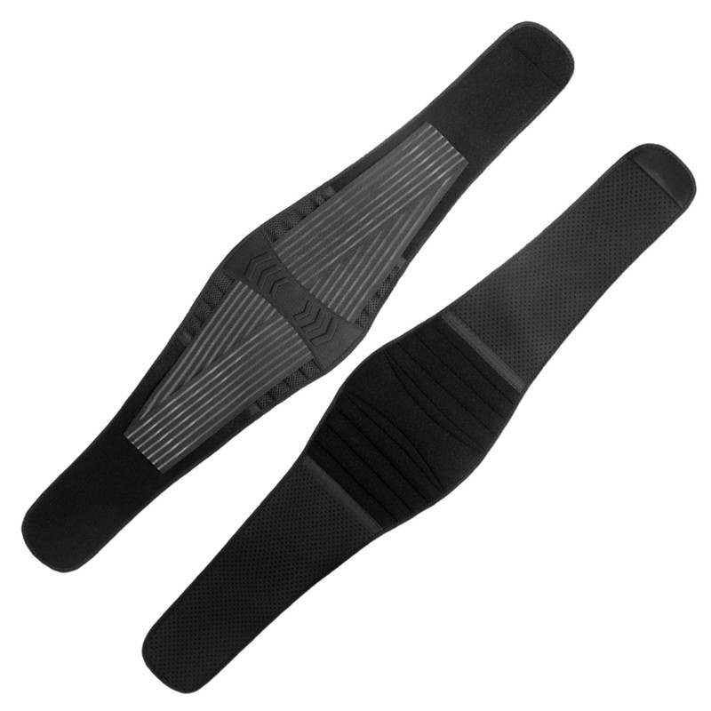 Lower Back Support Belt Black Good Breathability Wear Resistant Adjustable