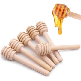 50pcs Honeycomb Stick 8cm Mini Wooden Honey Dipper Sticks Honey Stirrer Honey Wand for Honey Coffee Jam Kitchen Gadgets